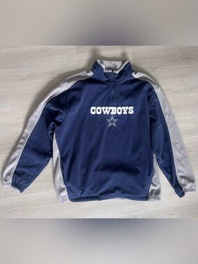 Dallas Cowboys Reebok NFL Team Apparel Gray and Blue Hoodie